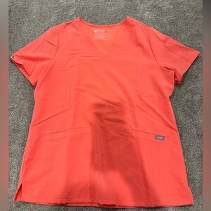 FIGS Neon Pink Scrub Top (medium)